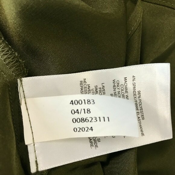 Express Womens Cap Sleeve Casual Key Hole Neck Olive Green Blouse Top Size XS - Picture 8 of 8